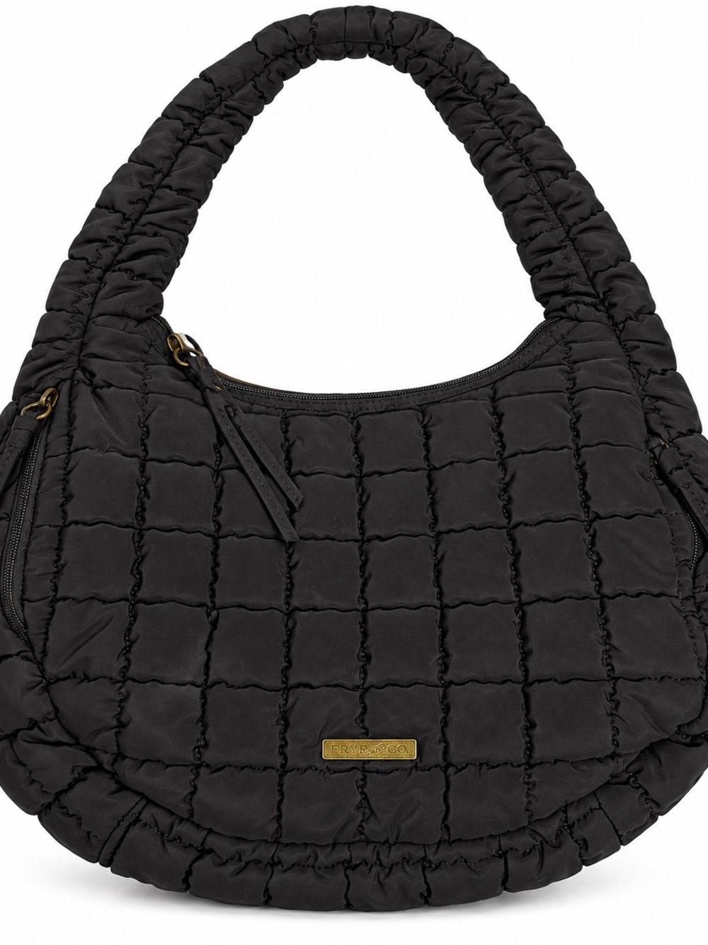 Frye Quilted Hobo Shoulder Bag - Black